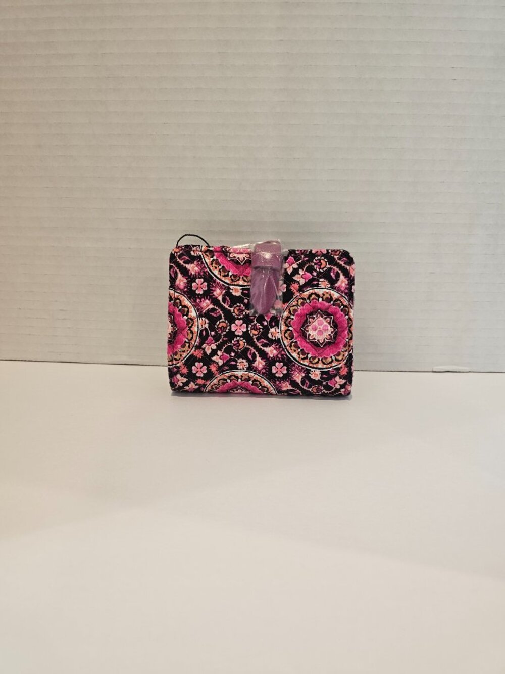 NWT Vera Bradley Iconic RFID Small Wallet Raspberry Medallion Pink Paisley